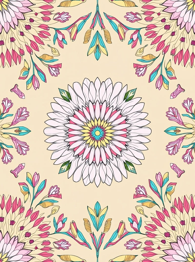 Mandala Floral Art Design Rug