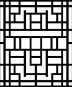 Abstract Black White Geometric Design Rug