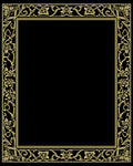 Ornate Floral Scroll Border Design Rug