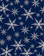 White Snowflakes On Deep Blue Rug