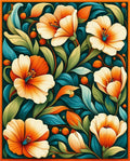 Vibrant Tropical Floral Pattern Rug