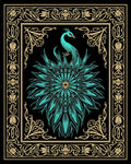 Peacock Mandala Patterned Art Rug