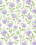 Floral Vine Lavender Daisy Pattern Rug