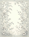 Elegant Floral Vine Patterned Rug