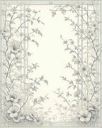 Elegant Floral Vine Patterned Rug