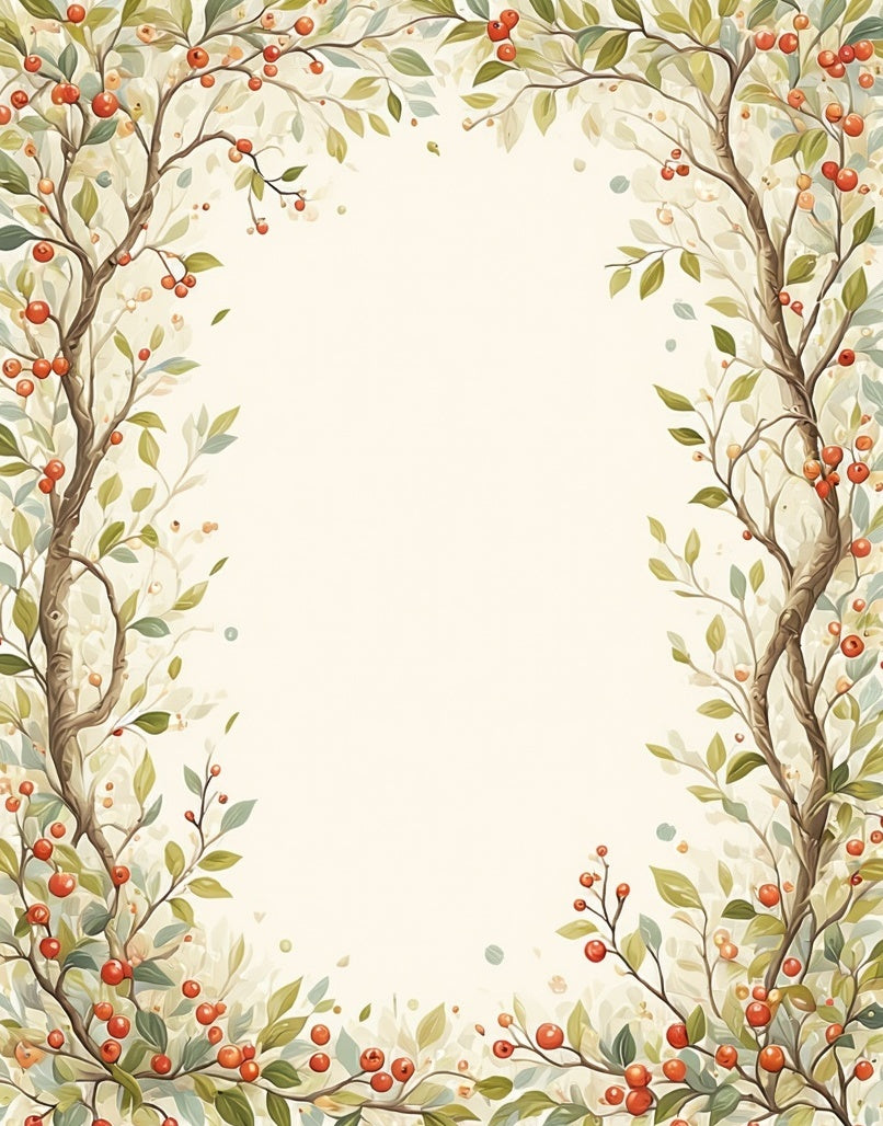 Whimsical Spring Branches With Berries Rug