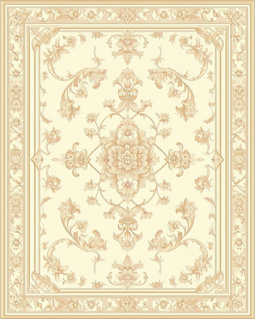 Classic Floral Ornate Design Rug