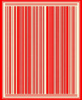 Bold Red White Vertical Stripe Pattern Rug