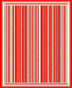 Bold Red White Vertical Stripe Pattern Rug