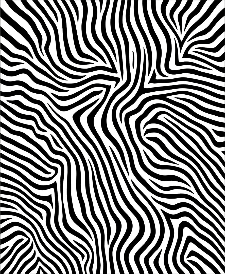 Bold Black White Zebra Stripes Design Rug