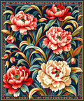 Rich Floral Botanical Pattern Rug
