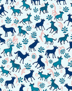 Woodland Creatures And Plants Design Rug