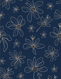 Whimsical Flowers Outline Pattern Rug