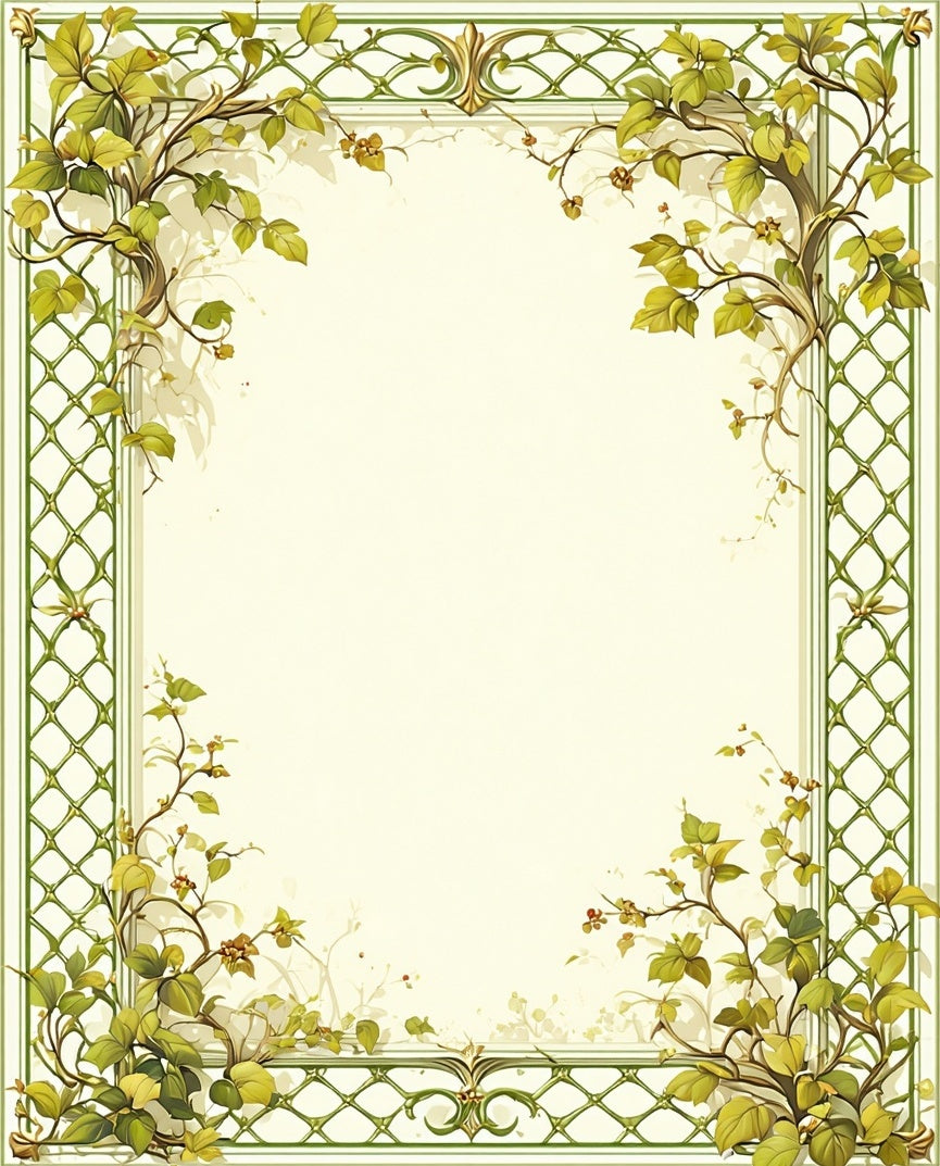 Art Nouveau Ivy Vine Border Design Rug