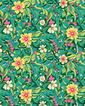 Vibrant Tropical Floral Pattern Design Rug