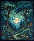 Mystical Forest Moonlit Halloween Rug
