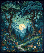 Mystical Forest Moonlit Halloween Rug