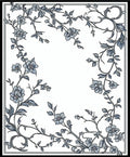 Elegant Floral Vines Silhouette Rug