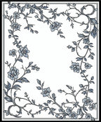 Elegant Floral Vines Silhouette Rug