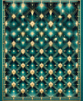 Emerald Art Deco Starburst Pattern Rug