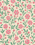 Pink Floral Patterned Meadow Rug