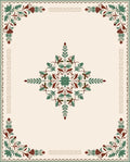 Floral Medallion With Leafy Accents Rug