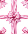 Soft Pink Satin Bow Pattern Rug