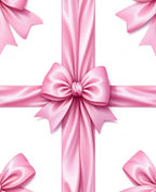 Soft Pink Satin Bow Pattern Rug