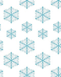 Aqua Snowflake Mosaic Repeat Rug