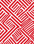 All Over Red Geometric Pattern Rug