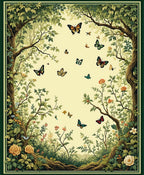 Enchanted Forest Butterfly Garden Rug