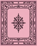 Elaborate Scrollwork Floral Pattern Rug