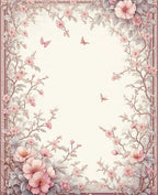 Floral Butterflies Delicate Design Rug