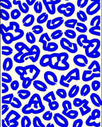 Abstract Blue Shapes Organic Pattern Rug
