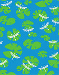 Blue Frog Pond Dragonfly Nature Design Rug