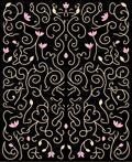 Delicate Floral Swirl Pattern Rug