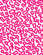 Lively Pink Abstract Pattern Rug