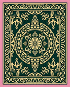 Ornate Floral Mandala Geometric Design Rug