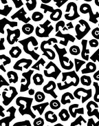 Contemporary Black White Animal Print Rug