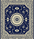 Antique Floral Sunburst Pattern Rug