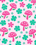 Magical Mushroom Floral Meadow Pattern Rug