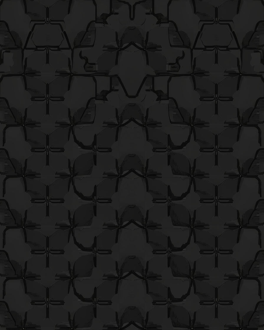 Geometric Dark Symmetry Pattern Rug