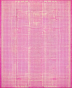 Pink White Dot Grid Pattern Rug