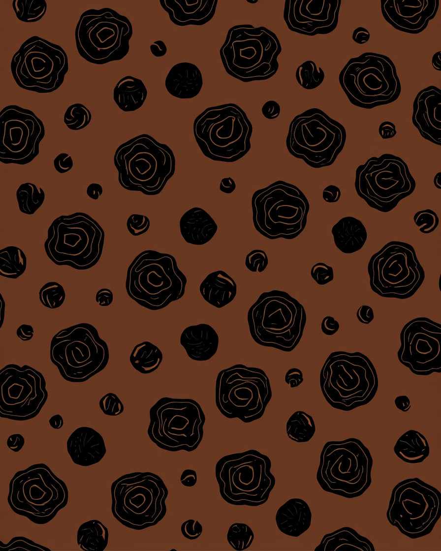 Textured Blossom With Circles Pattern Rug