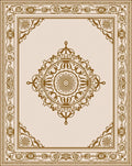 Ornate Traditional Mandala Border Rug