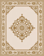 Ornate Traditional Mandala Border Rug