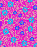 Vibrant Floral Whimsical Pattern Rug