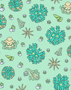 Oceanic Coral Flora Pattern Rug