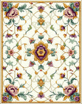 Vintage Floral Pattern with Gold Accents Rug