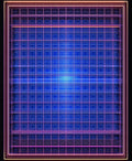 Geometric Neon Grid Pattern Rug